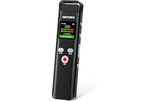 MECHEN 64GB Registratore Vocale Università, Attivazione Vocale Digitale, Cancellazione del Rumore, USB C, Registratore Audio per Riunioni Lezioni Interviste