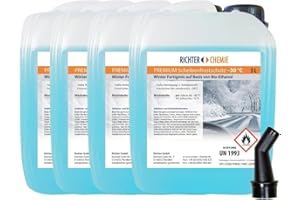 ‎RICHTER CHEMIE Richter Chemie 20L (4 x 5 Liter) Premium Scheibenfrostschutz -30°C Wischwasser Fertigmix Auto Scheibenwaschanlage Citrus Duft