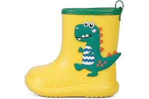 MASOCIO Botas de Agua Niño y Niña Botas Lluvia Bebé Dibujos Animados de Animales Impermeables y Antideslizante Talla 20-30 EU