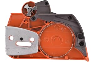 Cancanle Couvercle d'embrayage de pignon de chaîne pour Husqvarna 340 345 346 XP 350 351 353 357 359 Couvercle latéral de frein de chaîne de Tronçonneuse Référence 537107801