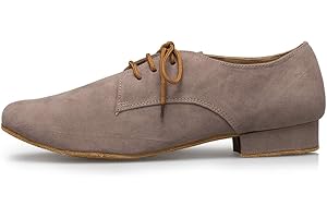 HROYL Mens Dance Shoes Ballroom Latin Jazz Tango Jive Modern Suede Sole Dress Shoes,Model 704/YC