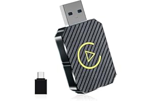 PEPPY Adattatore auto wireless CarPlay e Android, aggiornamento 2024 2 in 1, connessione automatica, design con sfiato termico, converte CarPlay cablato e Android Auto in wireless, USB C/A, mini e stabile