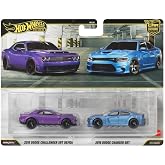 1:64 Hot Wheels Premium Car Culture 2'li Paket 2018 DODGE CHALLENGER SRT DEMON - 2015 DODGE CHARGER SRT HBL96 - JHW47