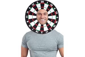 HENBRANDT Adult Dartboard Hat Novelty 43cm Bullseye Themed Sports Fan Darts Board Halloween Costume Cosplay Stag Night Headwear Unisex Fancy Dress Costume Accessory for Men and Women