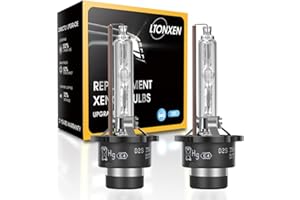 LTONXEN Ampoule D2S Xenon HID 6000K Blanc Froid Lampe 12V 35W pour Voiture Phare Remplacement Kit, Garantie de 2 Ans. (2 Pcs)