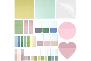 EVERTHJ 920 Durchsichtige Transparente Haftnotizen Transparent Sticky Notes Pastell Transparent Set Notizzettel Schulsachen Aesthetic School Stuff Transparent for School Office Home