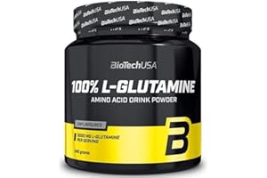 BioTechUSA 100% L-Glutamine | 5,000mg Pure Amino acids | Unflavored | Sugar-Free | Ideal for Fitness Enthusiasts & Competitive Athletes | 500g