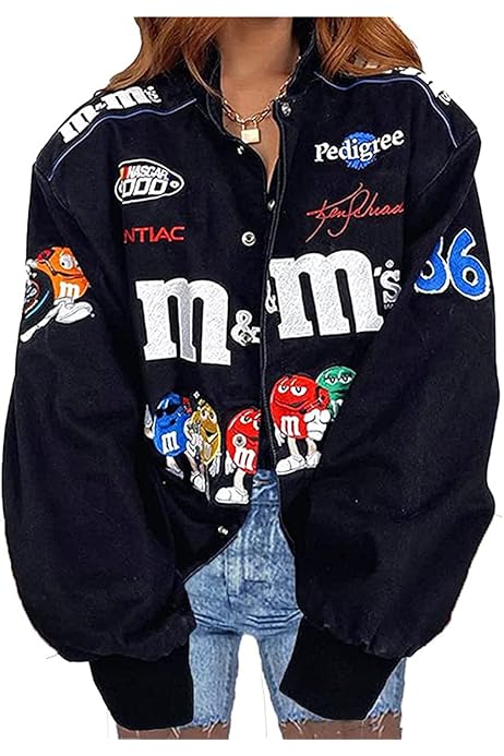 Giacca Bomber Primaverile Donna - Giacca Baseball Varsity Vintage Con Tasche, Elegante E Comoda - Foto 7