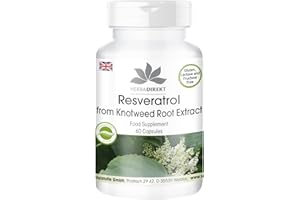 HERBA DIREKT Resveratrol 500mg from Knotweed Extract, Vegan, 60 Capsules, Without Silicon Dioxide | HERBADIREKT by Warnke Vitalstoffe