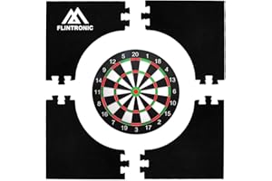 flintronic Protector Diana Dardos, EVA Placa Posterior de La Diana, Almohadilla de Pared Envolvente para Tablero de Dardos, Sin Montaje Adicional, para Los Amantes de Los Dardos, Negro, 45 cm