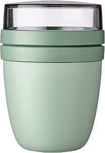 Mepal Müslibecher to go, praktischer Joghurtbecher to go - Unterteilung für Joghurt & Müsli - Geeignet für Gefrierschran