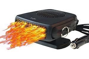 Milukon Car Heater, 12V Heater Fan Anti-Fog 150W Portable Car Demister That Plug into Cigarette Lighter Defroster Winter Car Defogger Kit for Small Vehicles