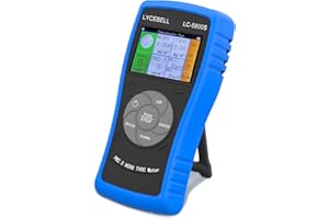 LYCEBELL Testeur de qualité de l'air Domestique 3 en 1 pour la Surveillance des PM2.5 PM10 TVOC HCHO avec température et humidité, détecteur de formaldéhyde, Alarme de Pollution de l'air, Rechargeable