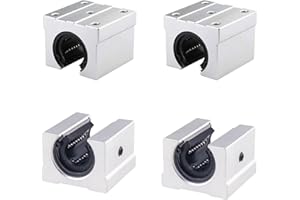 ONLISUM 4pcs SBR20UU Linear Bearing Slide Block 20mm Aluminum Open Block for SBR20 20mm Linear Guide Rail