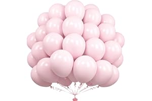 Unisun Globos Rosa Pastel, 50 Piezas 12 Pulgadas Macarrón Para Mujeres Niñas Fiesta Cumpleaños Novia Baby Shower Boda Despedida Soltera Graduación Aniversario