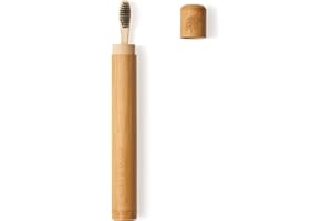 Wild & Stone | Custodia da viaggio in bambù naturale | Custodia per spazzolino da denti sostenibile | Coprispazzolino in bambù | Ecologico e biodegradabile | Adulto
