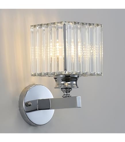 Lampada Da Parete Moderna Con Cristalli - Applique E27 Per Interni In Stile Industriale - Foto 2