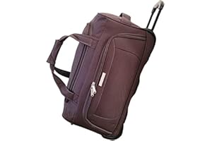 LILOSAC Sac de Voyage à Roulette - 50 cm de Long - Sac à Roulette 52 L – Sac de Voyage à Roulette (Brun, 50 cm)