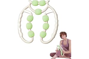 Yoedge 9-Rolkowy wałek antycellulitowy do nóg Yoedge z regulowaną szerokością - profesjonalny wałek do masażu drenażu limfatycznego do ujędrniania i wspomagania krążenia (zielony)