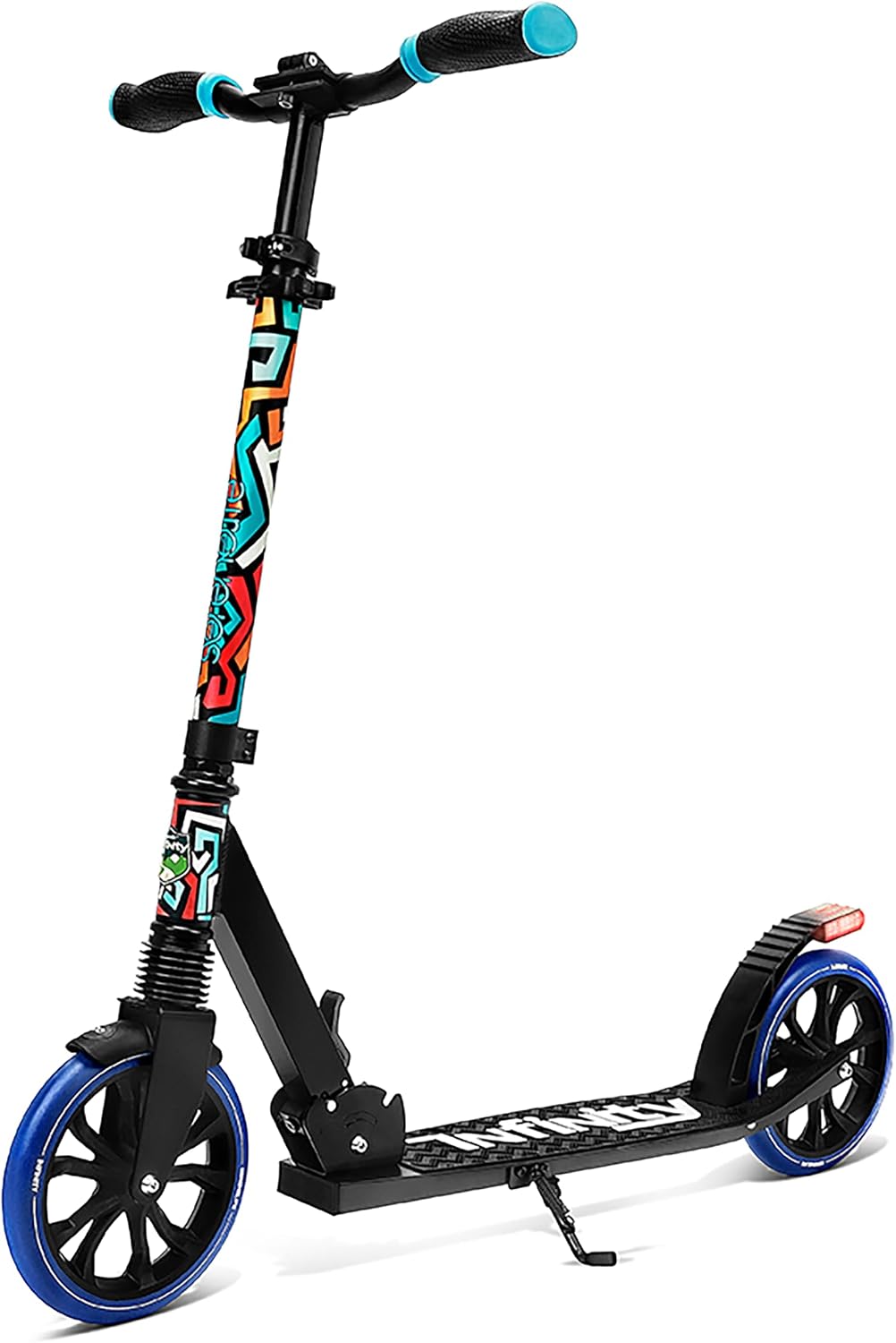 SereneLife Patinete Adolescentes, con Luces, Plegable, Ajustable, Adultos, Freno Manillar, Dos Ruedas, Barra en T, Facil maniobra