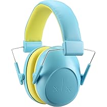 Cuffie Antirumore Per Bambini ProCase - NRR 24dB, Pieghevoli, Rosso/Blu, Certificazione ANSI/CE