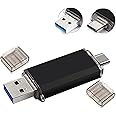 USB C Memory Stick 64GB, USB 3.0 Type C Dual OTG Flash Drive, Memory Stick for USB-C Smartphones,Tablets, Samsung Galaxy S8, S8 Plus, Note 8, Black