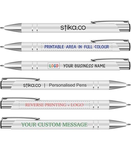 100x Stylos en bois personnalisés avec logo et texte Impression UV haute qualité, en couleur Stylos publicitaires écologiques avec fonction tactile pour entreprises événements et cadeaux (100