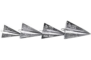 Sbirulino Lot de 4 plombs Surf Casting Triedo (50 – 75 – 100 – 125 g).
