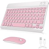 PSR Aksesuar Kablosuz Bluetooth Klavye ve Mouse Seti &ndash; T&uuml;m Cihazlarla Uyumlu (Pembe)