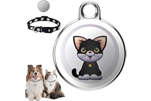 Vmxlso Mini GPS Cat Tracker/Dog Tracker, Cat GPS Tracker with No Monthly Fees, Cat Tracker GPS Collar for Small Cats, Real-Time Location Pet Tracker for Cats Dogs, Waterproof GPS Tracker for Cats Dogs