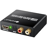 Neoteck 4K x 2K HDMI Audio Extractor HDMI to HDMI + Optical Spdif Toslink + R/L(RCA) Adapter Splitter Support 3D for Blu-ray 