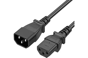 FSKE 5m IEC 320 C13 C14 Prolunga Cavo di Alimentazione da Maschio a Femmina bollitore Piombo per Computer, Server, Router e interruttori, Monitor, pentole per Riso.