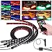 Price comparison product image AUTOUTLET 4PCS 90CM&60CM Music Control LED Strip Lights RGB LED 8Color Under Car Tube Strip Underglow Neon Atmosphere Light Wireless Remote Control 12V