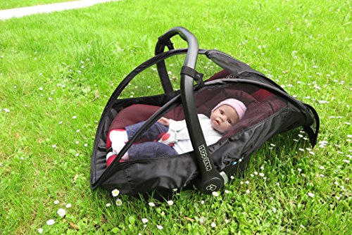 3 in 1 Multifunktionsbezug – Sonnenblende, Regenschutz und Insektennetz in einem, um Ihrem Baby in der Babyschale einen optimalen Schutz zu bieten - 6