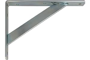 Amig - Steel Support Wall Mount | Zinc-Plated Finish | 250 x 200 mm | Heavy Duty up to 330 kg | Ideal for Shelving in Kitchen, Bathroom, Bedroom, Office, Zinc-Plated, 250 x 200 mm, Steel