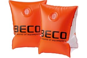 Beco 9703 - Bouée avec système à Double Chambre, Aide à la Natation pour Petits Enfants de 2 à 6 Ans, 15-30 kg, Orange, certifiée TÜV et GS