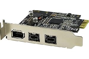 SYBA Low Profile PCI-Express Firewire Card with Two 1394b Ports and One 1394a Port (2B1A), TI Chipset, Extra Regular Bracket SD-PEX30009