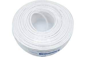 Glac Store® Cable Cables Alarma Bobina 6 hilos 4 x 0,22 + 2 x 0,50 mm 4+2 Bobina de 100 metros CCA blindado profesional certificado anti propagación en caso de incendio