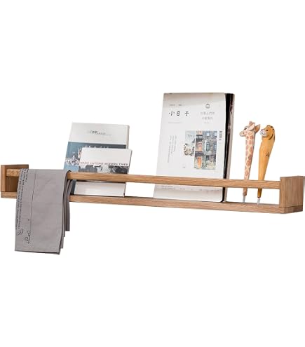 3er-Set Schwebende Holzregale Fürs Kinderzimmer – Rustikales Berg-Design, Hellbraun, Ca. 40x12 Cm, Zur Wandmontage