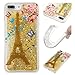 Produktbild Ipod Touch 5 Hülle Flüssig, Ipod Touch 6 Hülle Glitter, ZXK CO Crystal Clear Glitter Flüssig Handyhülle Weich TPU Silikon Schutzhülle mit Glänzende Flüssig Bewegende Treibsand Liquid Case Hülle Flüssigkeit für Ipod Touch 5/6-Eiffelturm