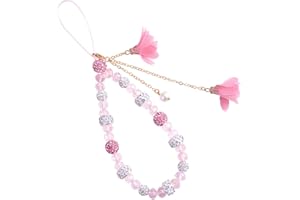 BEEFLYING Handy-Perlen-Lanyard, Handy-Handgelenkschlaufe, Telefon-Lanyard-Armband, Handy-Hängegurt, verwendet für Handy-Kamera-Schlüsselanhänger (Rosa)