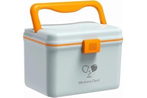 Ant Warrior Caja de medicamentos, botiquín de Primeros Auxilios, Almacenamiento de botiquín portátil, Caja de Almacenamiento de medicamentos, Organizador de Caja médica (Azul)