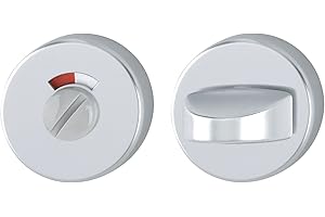 HOPPE Rund-Rosette Durchmesser 53 mm | Aluminium silber eloxiert | WC/Bad | 1 Paar