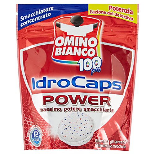 Omino Bianco Idrocaps Power, Smacchiatore Concentrato, 12 Capsule - 240 gr