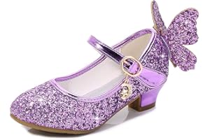 BININBOX Ragazze Con Paillettes Scarpe da Principessa Luccichio Gelatina Sandali Fiocco Scarpe Tacco alto per Bambini
