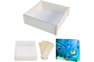 Yayatty Square Silicone Molds for Resin, 5.8 Inch Large Resin Molds, Epoxy Resin Molds with Wooden Support for Flowers Preservation, Resin Casting Molds for DIY Home Décor