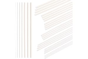 Swpeet Kit di 35 aste in plastica lattiginosa, diametro 2 mm-8 mm, lunghezza 250 mm, materiale ABS, barra rotonda solida, modello fai da te per giocattoli fai da te, costruzione di modelli