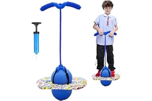 bechoanigel Pogo con Asas,100KG Equilibrado y Coordinado Pogo de Rebote, Las Asas Son Ajustables Equipado para Niños y Adultos para Entrenar Las Habilidades de Equilibrio (Azul)