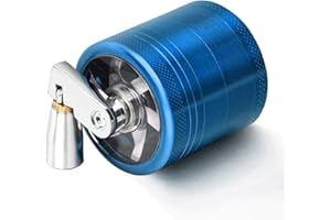 Camidy 4 Layers Grinder, 4- Layer Zinc Alloy Manual Crusher Mill with 3- Chambers Handle for Kitchen Spice Grinding Tool