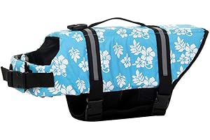 MISSMAO Dogs Swimming Lifejackets Reflective Saver Preserver Floatation Vest Coat With Adjustable Belt Colour 8 2XS